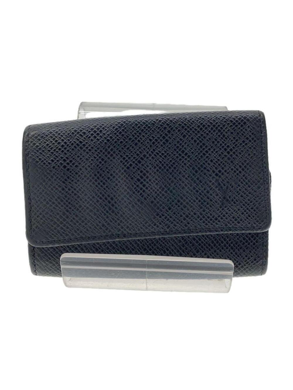 LOUIS VUITTON Multicles Taiga Leather Black Cowhide Solid